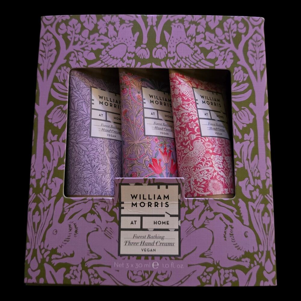 William Morris Home Three Hand Creams Forest Bathing Vegan 3x30ml Travel Bottlep